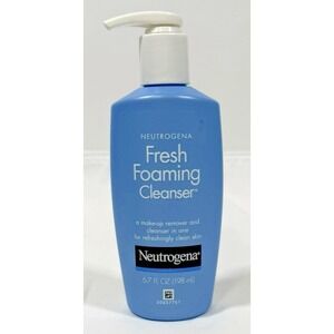 Neutrogena Fresh Foaming Cleanser Unisex 6.7oz Blue Makeup Remover Oil-Free